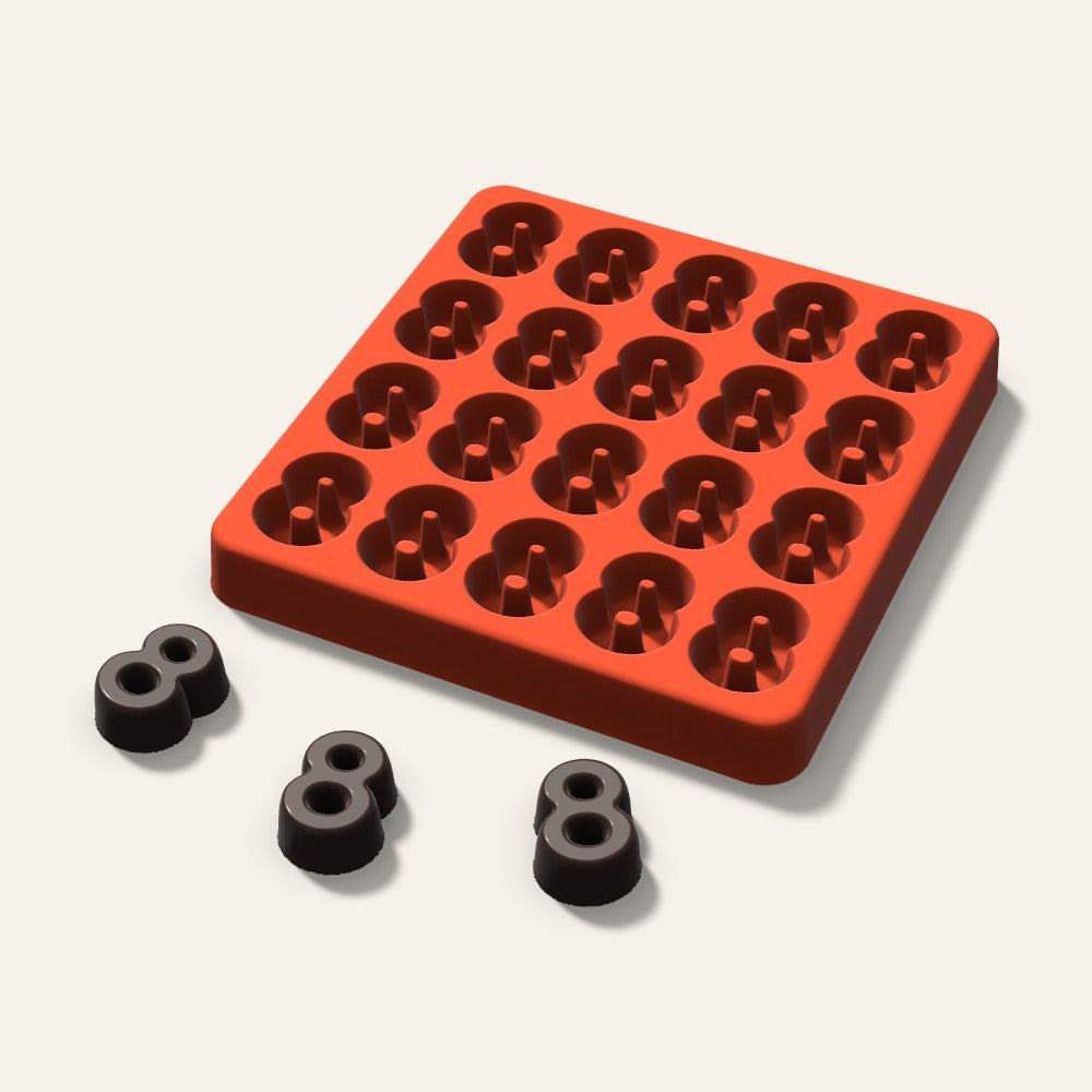 Number 8 Candy Mold, 1 Inch, 20 Cavity, 3D render