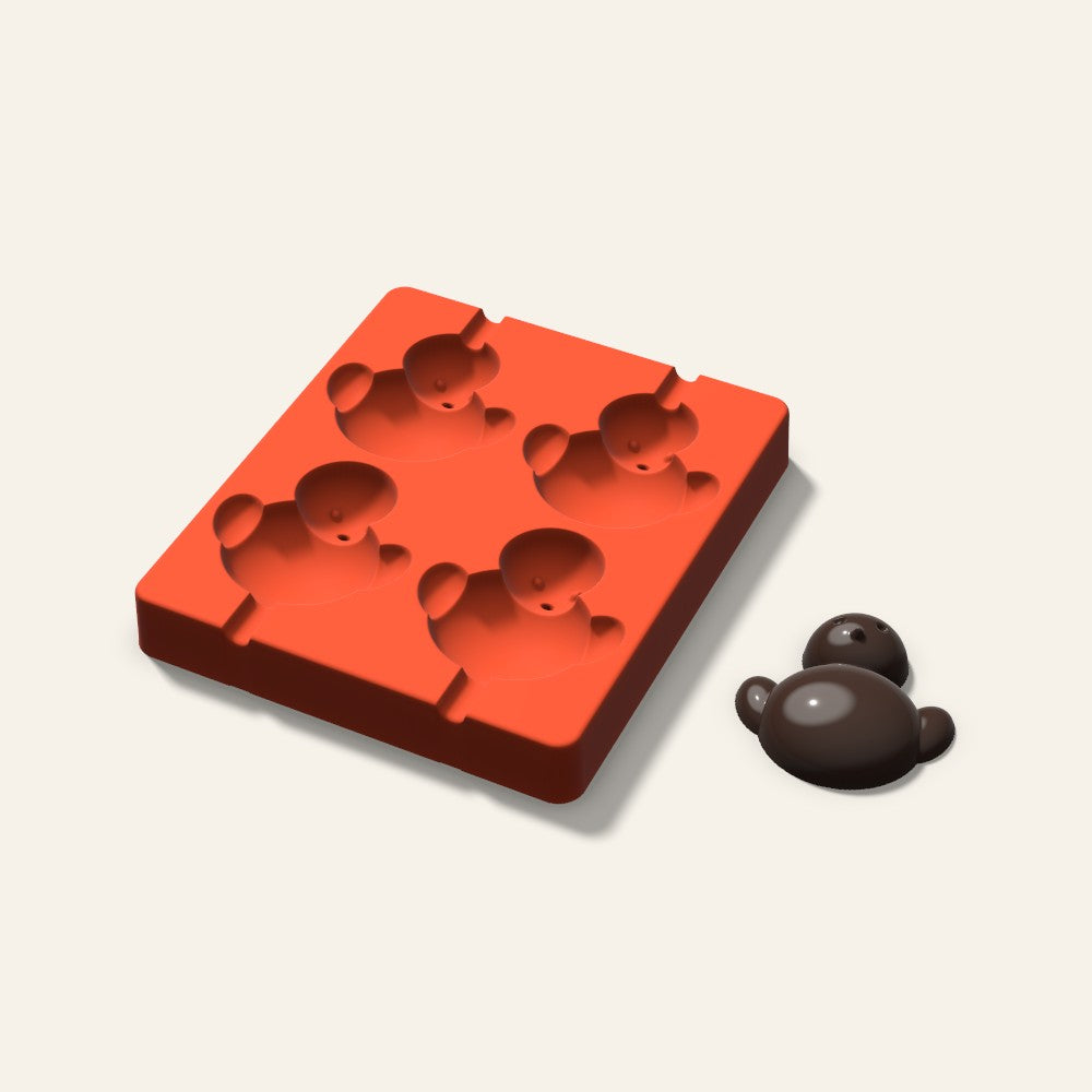 Chick Cakesicle Mold, 3 Inch, 4 Cavity, 3D render