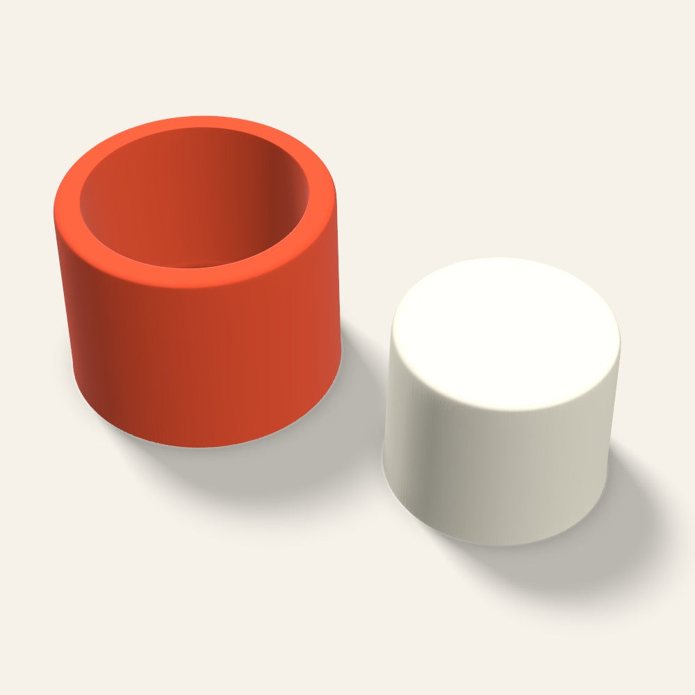 Pillar Candle Mold, 2.5 x 2 Inch, 3D render