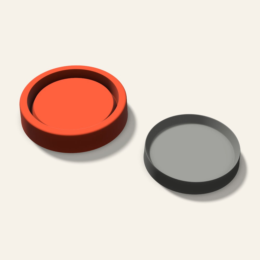 Round Trinket Dish Mold, 4 Inch, 3D render
