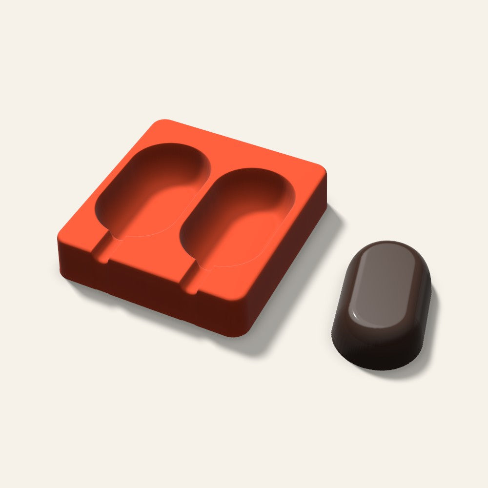Cakesicle Mold, 3 Inch, 2 Cavity, 3D render