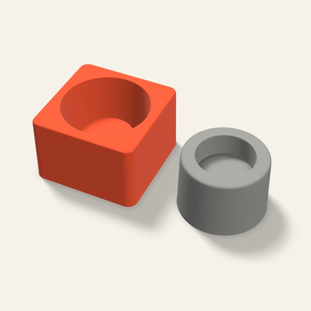 Round Tealight Holder Mold, 3 Inch, 3D render