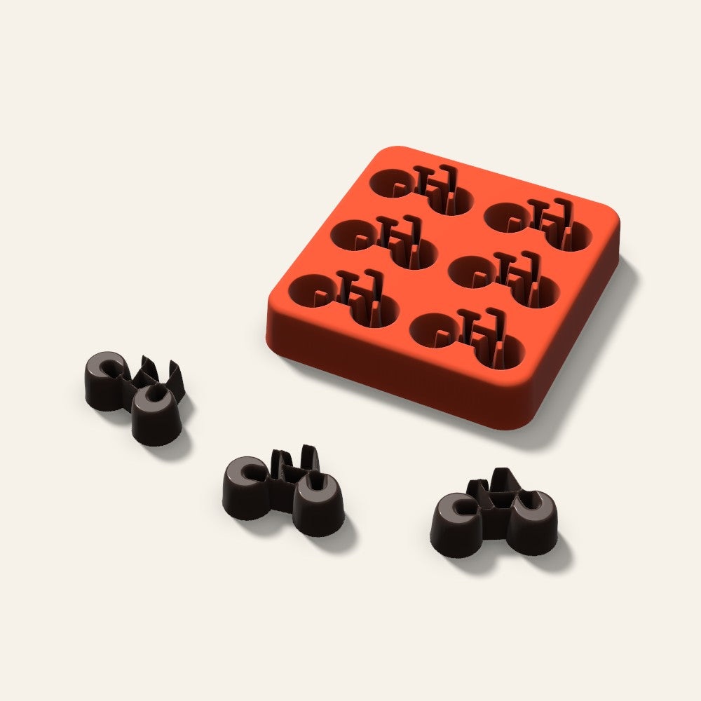 Bicycle Candy Mold, 1.25 Inch, 6 Cavity, 3D render