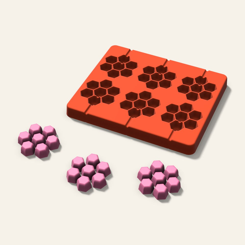 Honeycomb Lollipop Mold, 2 Inch, 6 Cavity, 3D render