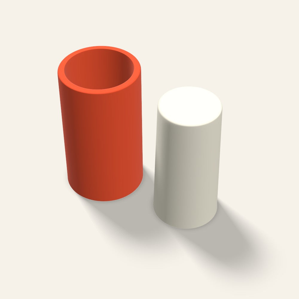 Pillar Candle Mold, 3 x 6 Inch, 3D render