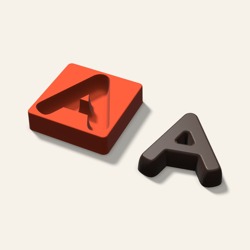 Letter A Mold, 5 Inch, 3D render