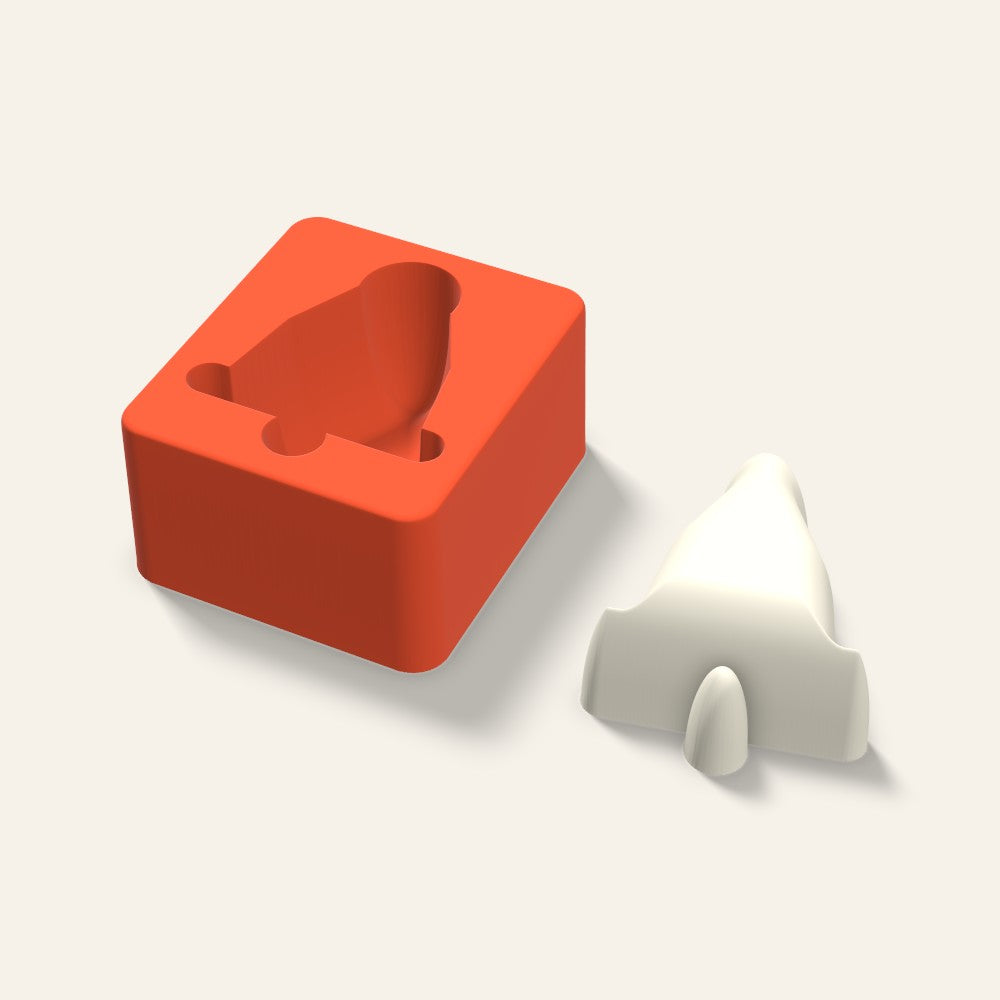 Bell Candle Mold, 3 x 1.5 Inch, 3D render