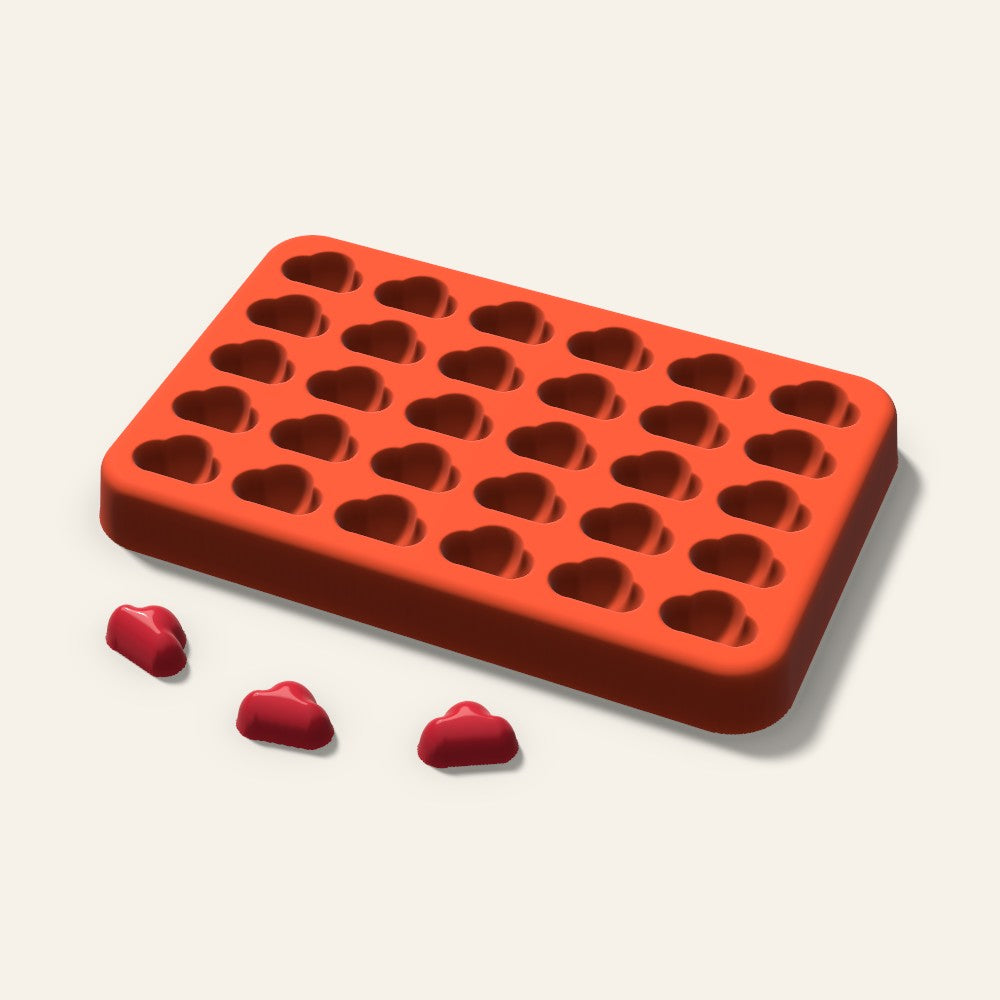 Cloud Gummy Mold, 0.5 Inch, 30 Cavity, 3D render
