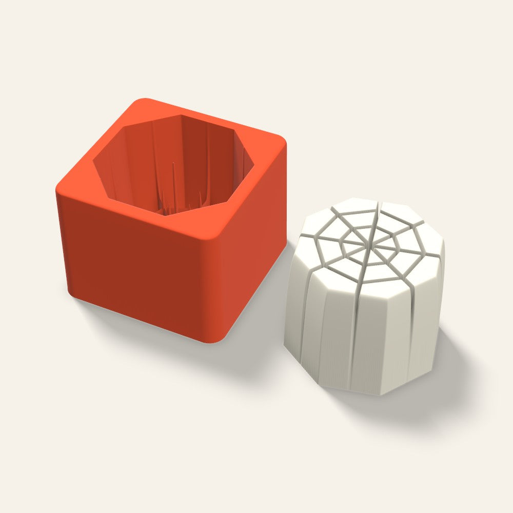 Spider Web Candle Mold, 3 x 2.5 Inch, 3D render