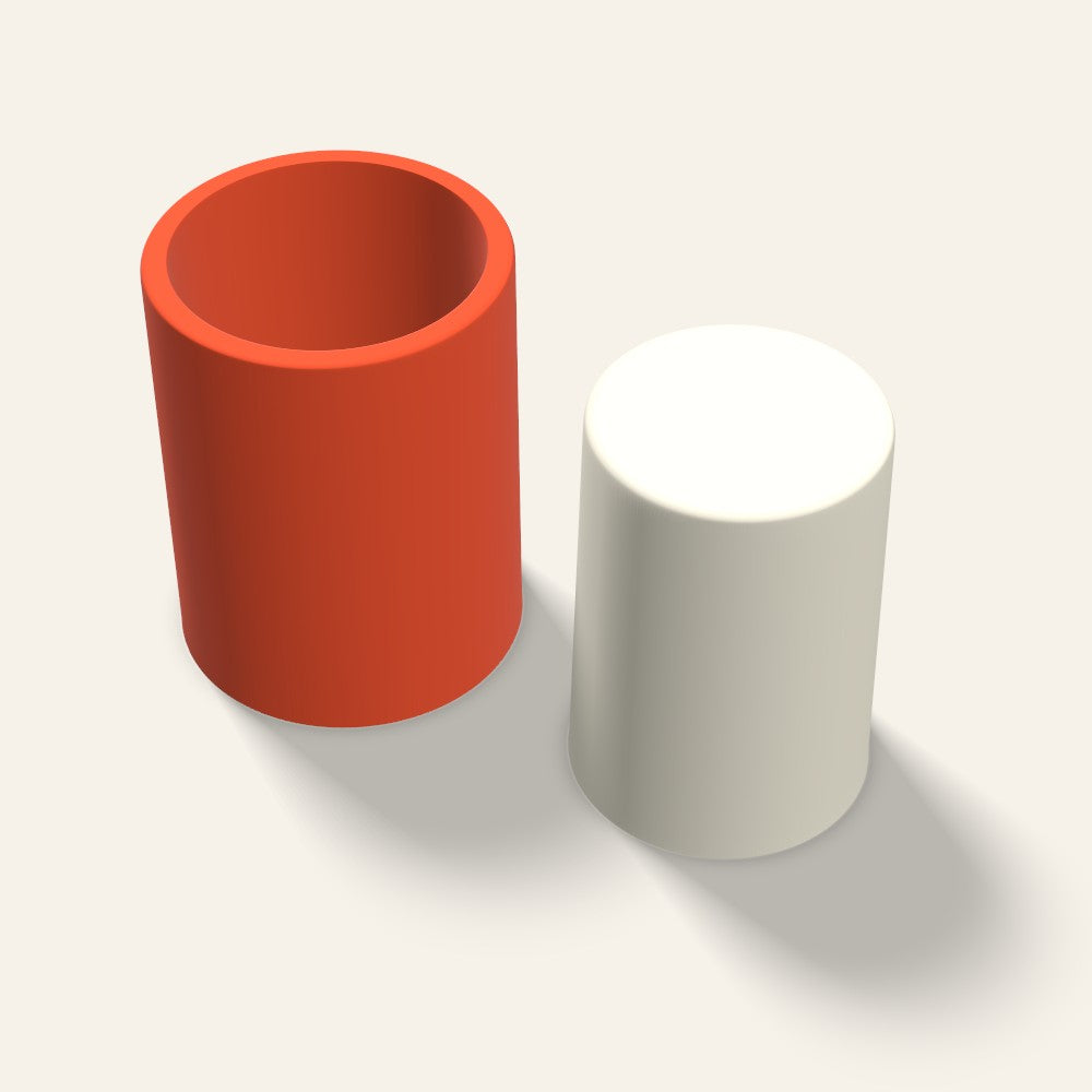 Pillar Candle Mold, 3.5 x 5 Inch, 3D render
