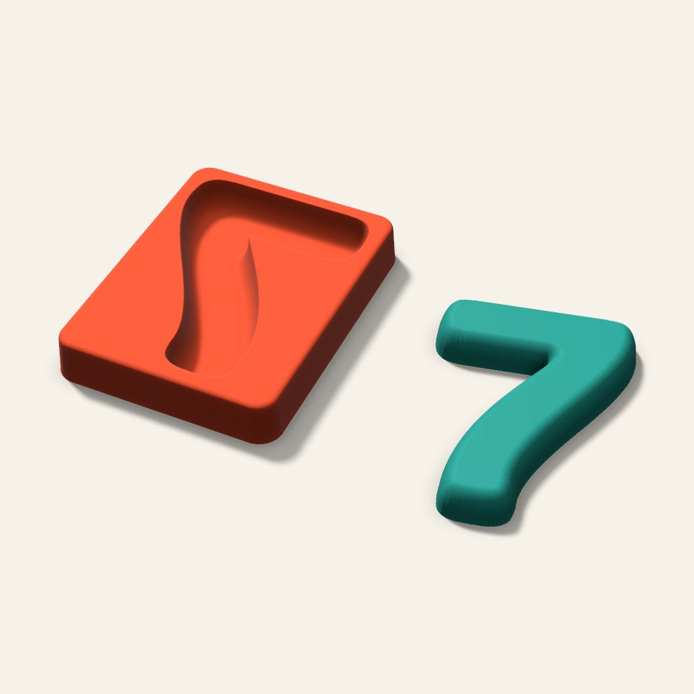 Number 7 Freshie Mold, 4 Inch, 3D render