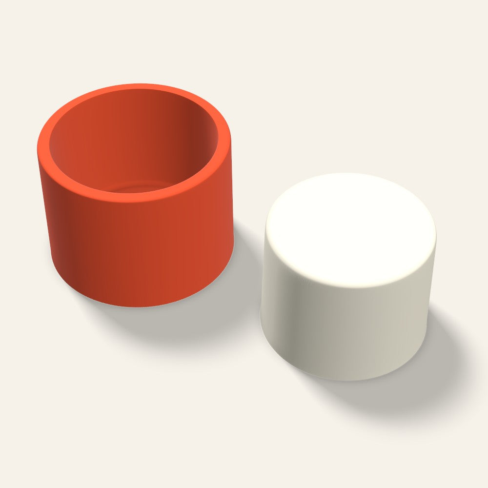 Pillar Candle Mold, 4 x 3 Inch, 3D render