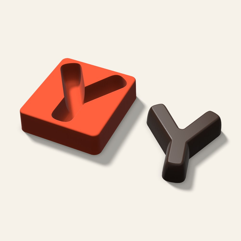 Letter Y Mold, 4 Inch, 3D render