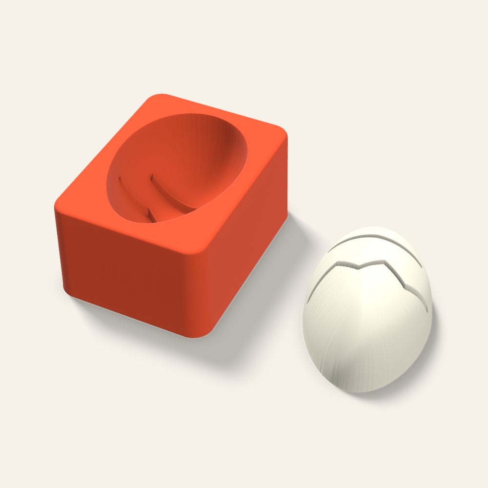 Decorated Egg Candle Mold, 3 x 1.5 Inch, 3D render