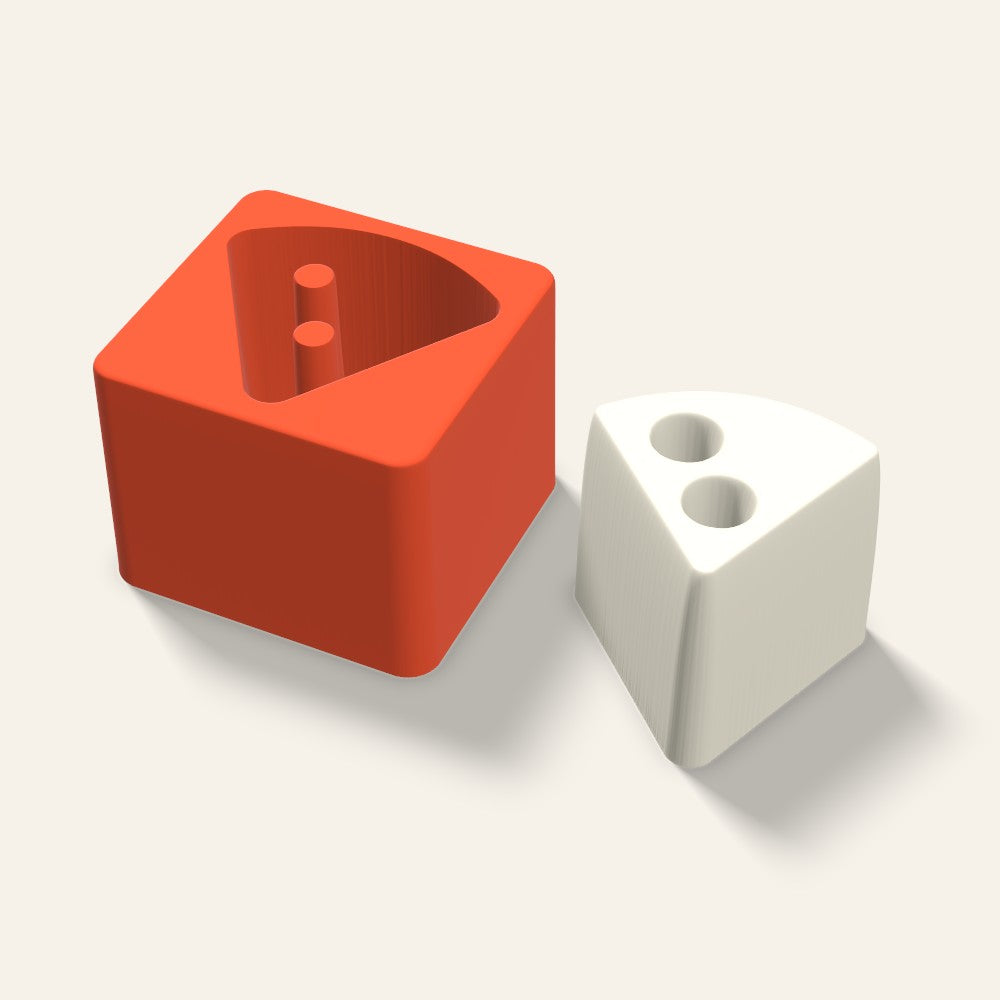 Pizza Slice Candle Mold, 3 x 2.5 Inch, 3D render