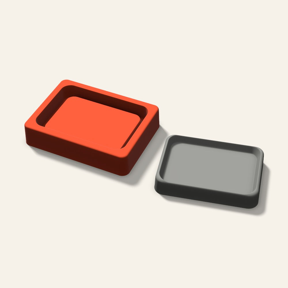 Concrete Soap Dish Mold, 4.5 Inch, 3D render