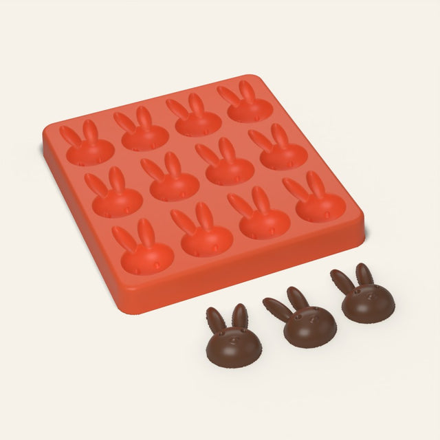 Bunny Candy Mold, 12 Cavity, 3D render