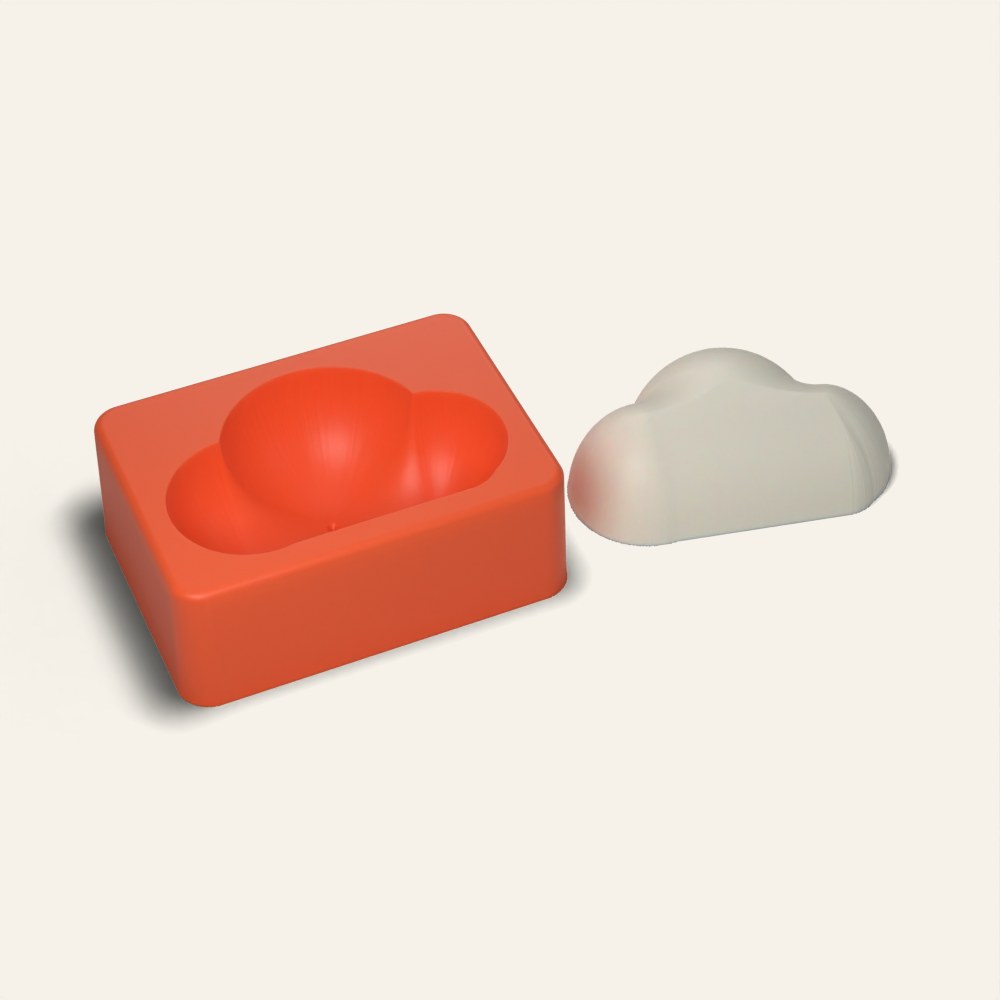 Cloud Candle Mold, 3D render