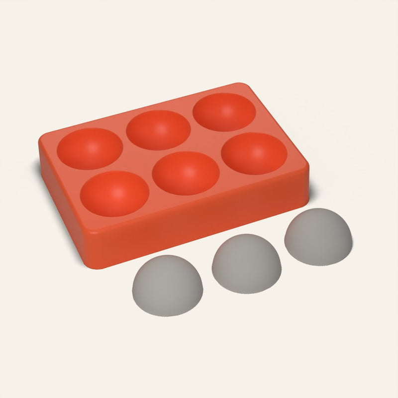 Concrete Knob Mold, 6 Cavity