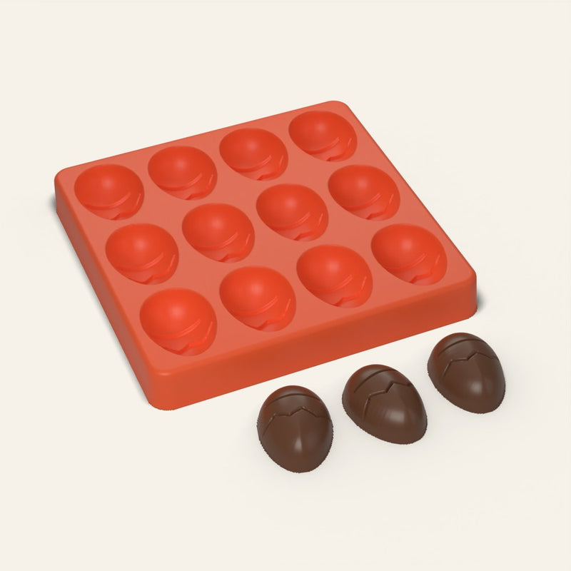 Decorated Egg Mold, 12 Cavity