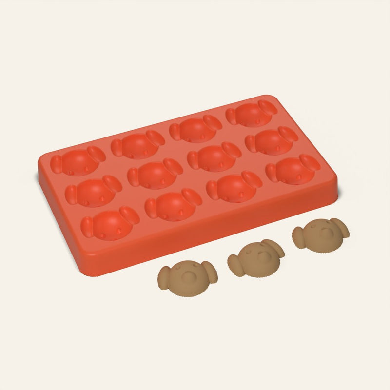 Dog Face Treat Mold, 12 Cavity