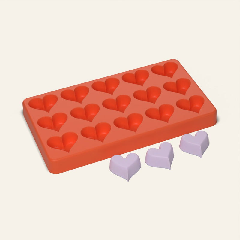 Heart Wax Melt Mold, 15 Cavity