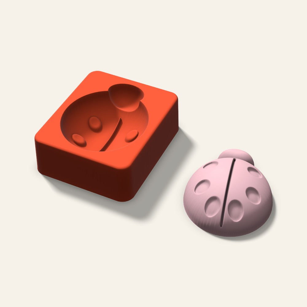 Ladybug Soap Mold, 3 Inch, 3D render