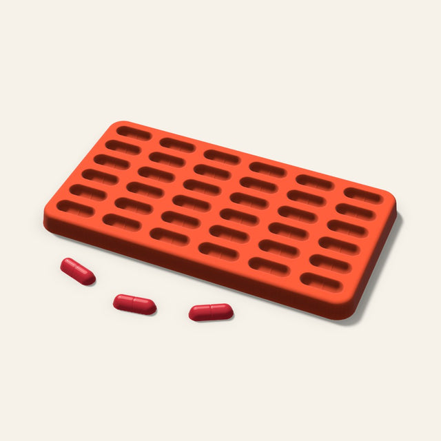 Capsule Candy Mold, 0.75 Inch, 36 Cavity, 3D render