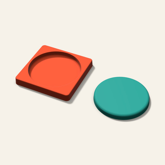 Round Puck Freshie Mold, 5 Inch, 3D render