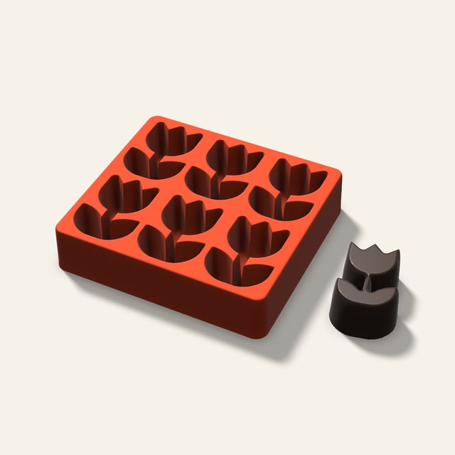 Rose Mini Cake Mold, 2.5 Inch, 6 Cavity, 3D render