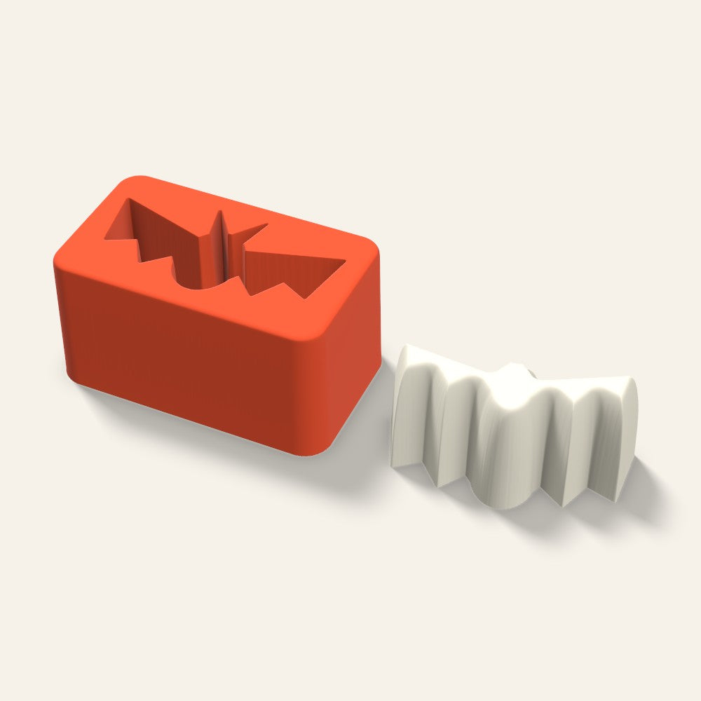 Bat Candle Mold, 3 x 1.5 Inch, 3D render