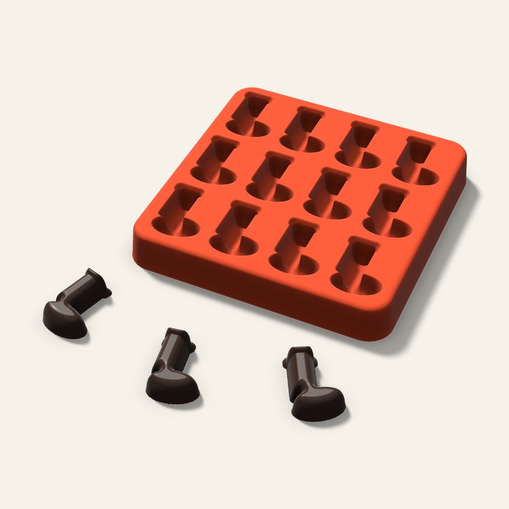 Stocking Candy Mold, 1 Inch, 12 Cavity, 3D render