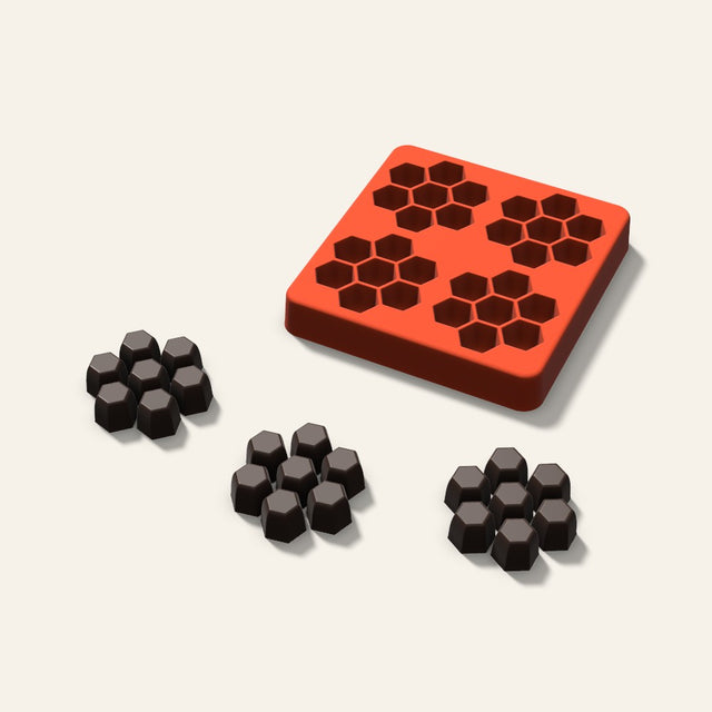 Honeycomb Chocolate Mold, 2 Inch, 4 Cavity, 3D render