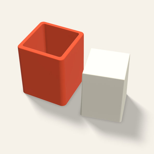 Square Pillar Candle Mold, 3 x 4 Inch, 3D render