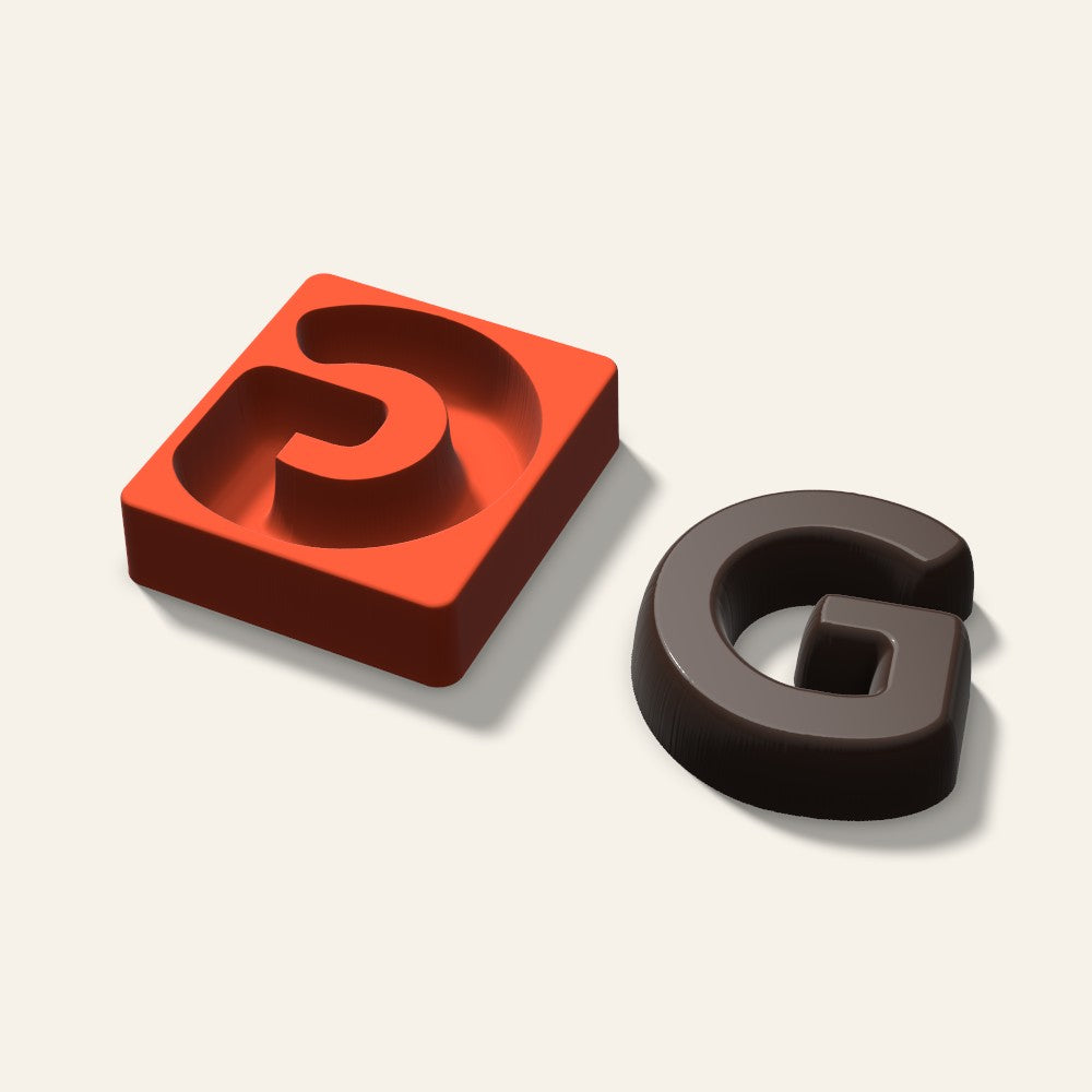 Letter G Mold, 5 Inch, 3D render