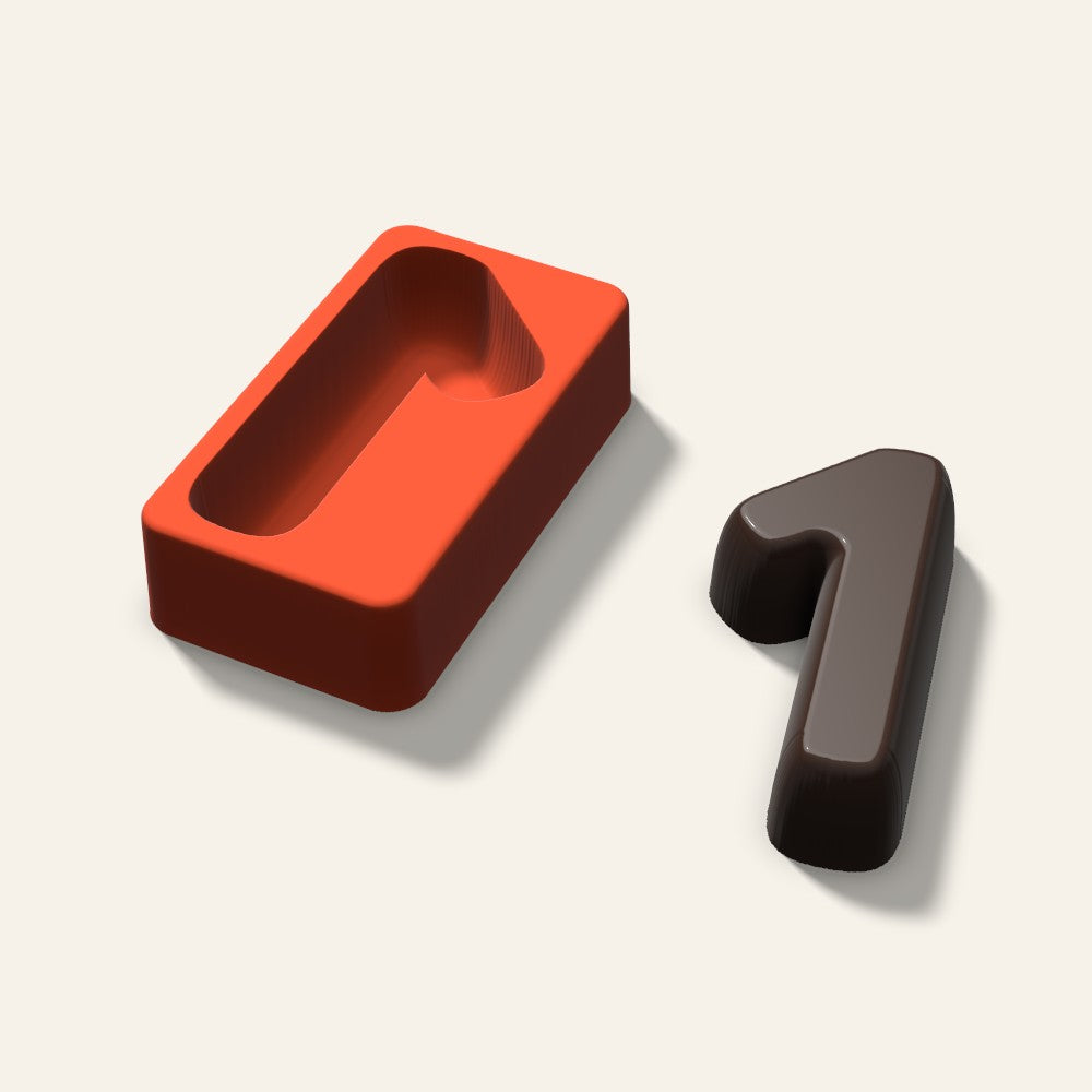 Number 1 Mold, 4 Inch, 3D render