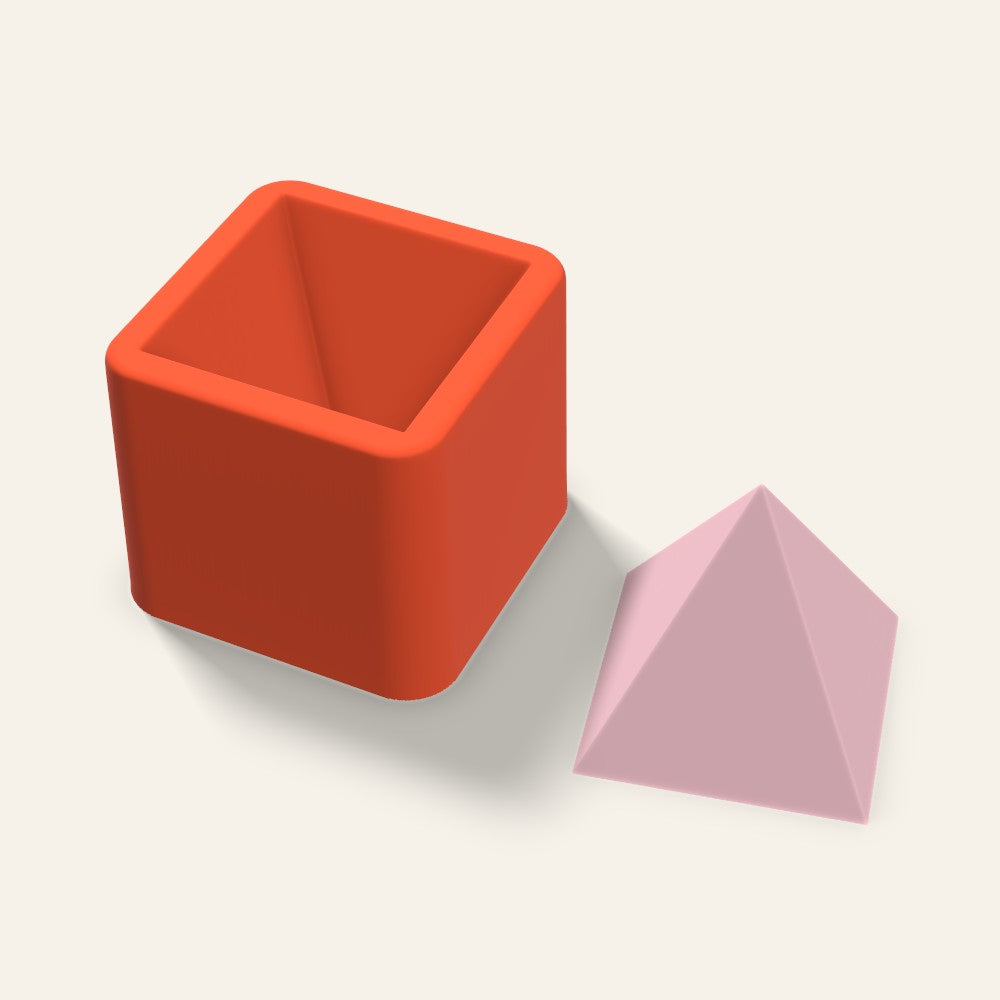 Pyramid Soap Mold, 2.5 Inch, 3D render