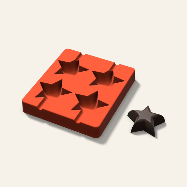 Star Cakesicle Mold, 2.5 Inch, 4 Cavity, 3D render