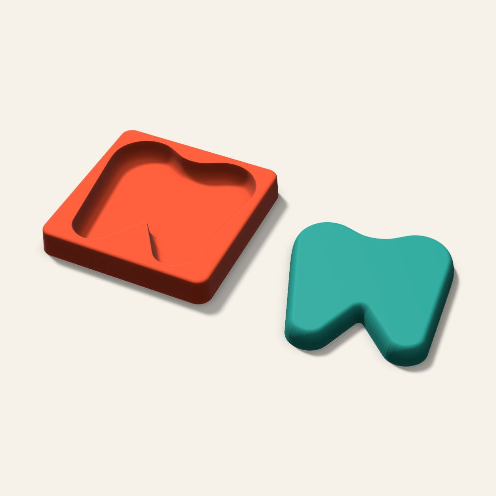Tooth Freshie Mold, 4 Inch, 3D render