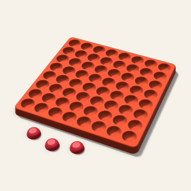 Macaron Candy Mold, 0.75 Inch, 64 Cavity, 3D render