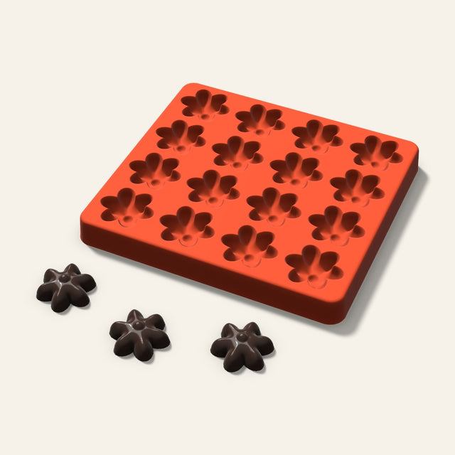 Blossom Candy Mold, 1.25 Inch, 16 Cavity, 3D render