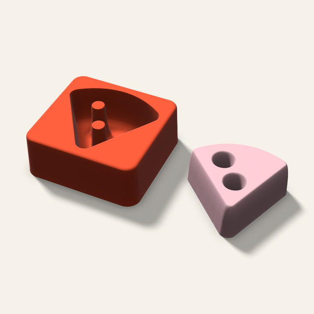 Pizza Slice Soap Mold, 2.5 Inch, 3D render