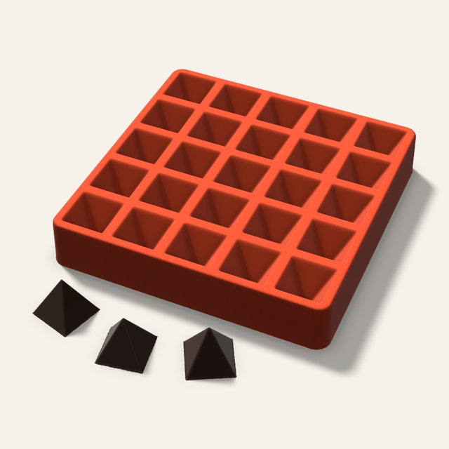 Pyramid Chocolate Mold, 1.5 Inch, 25 Cavity, 3D render