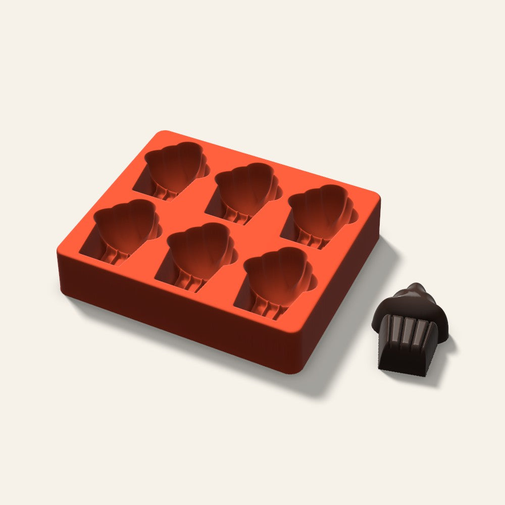 Cupcake Mini Cake Mold, 2.5 Inch, 6 Cavity, 3D render