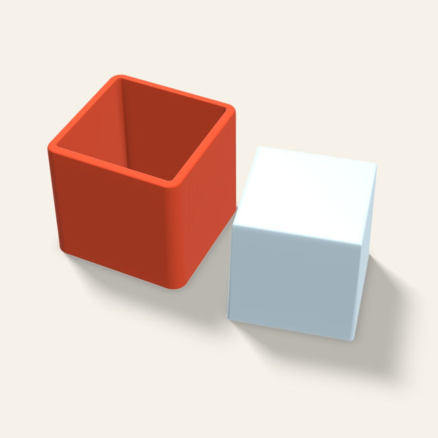 Sharp Cube Ice Mold, 3 Inch, 3D render