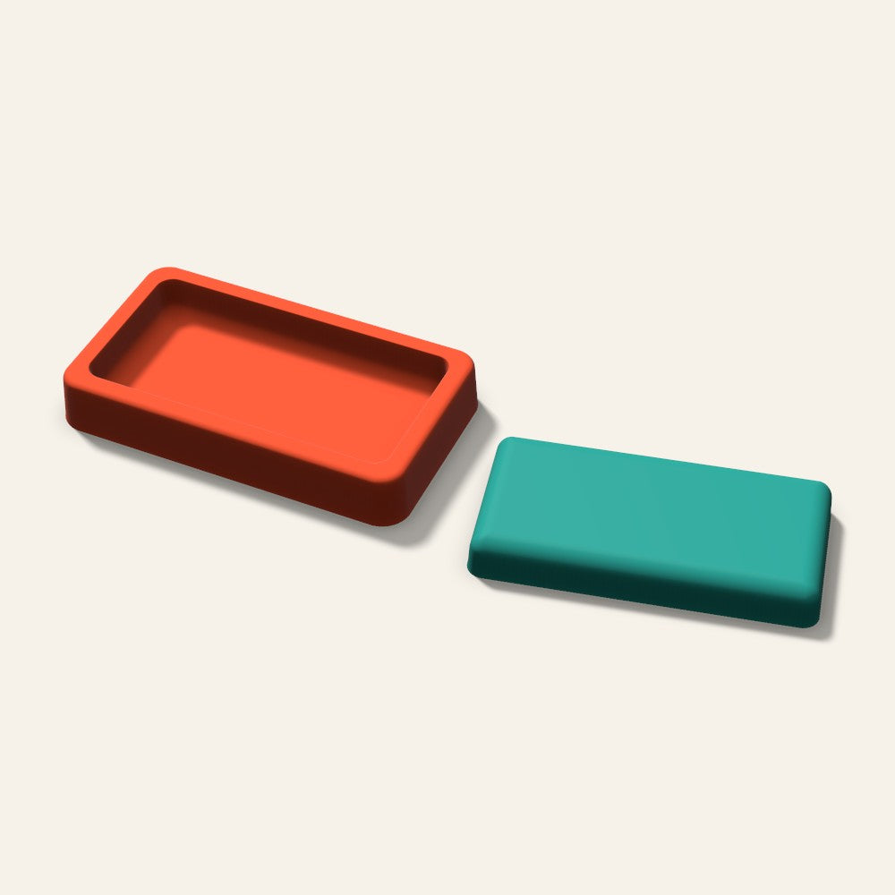 Rectangle Freshie Mold, 4 Inch, 3D render