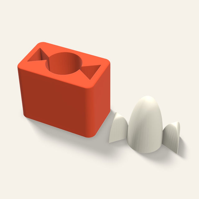 Wrapped Candy Candle Mold, 3 x 2.5 Inch, 3D render
