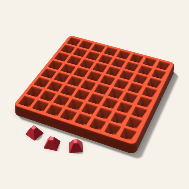 Flat Top Pyramid Candy Mold, 1 Inch, 64 Cavity, 3D render