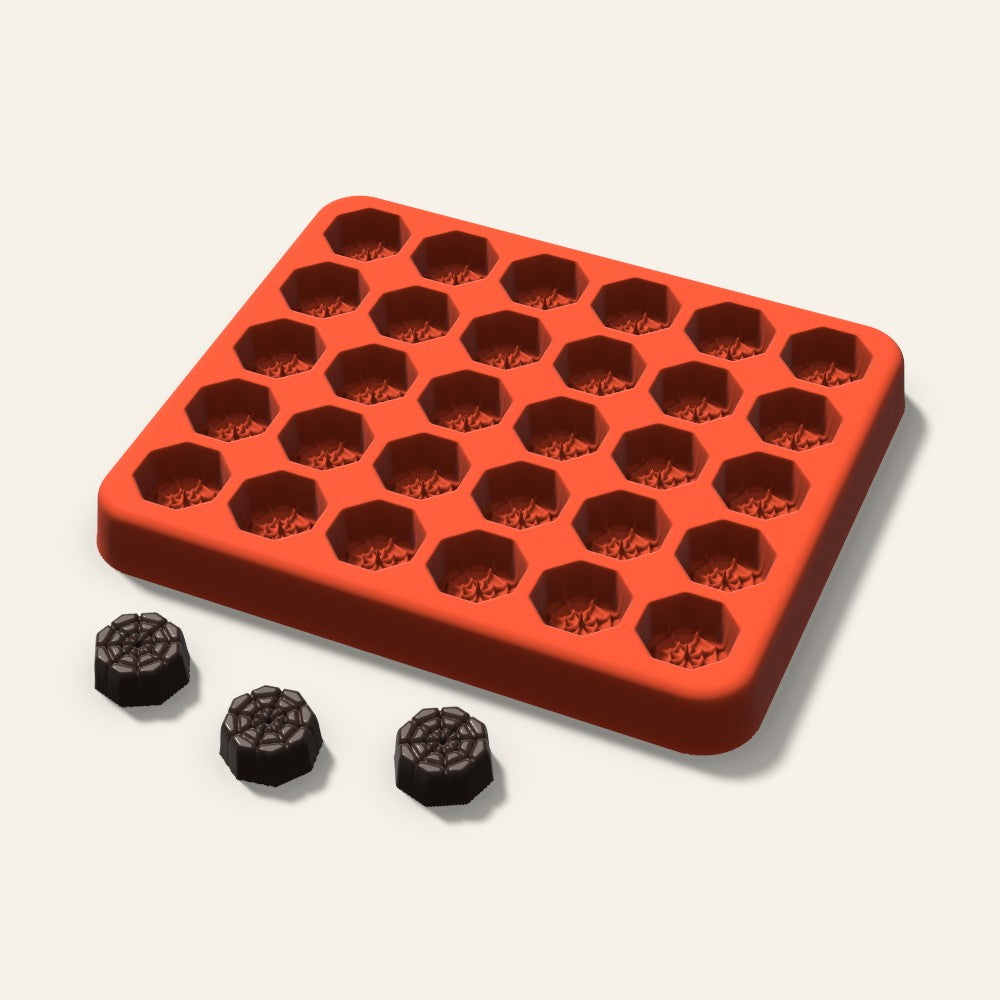 Spider Web Gummy Mold, 0.5 Inch, 30 Cavity, 3D render