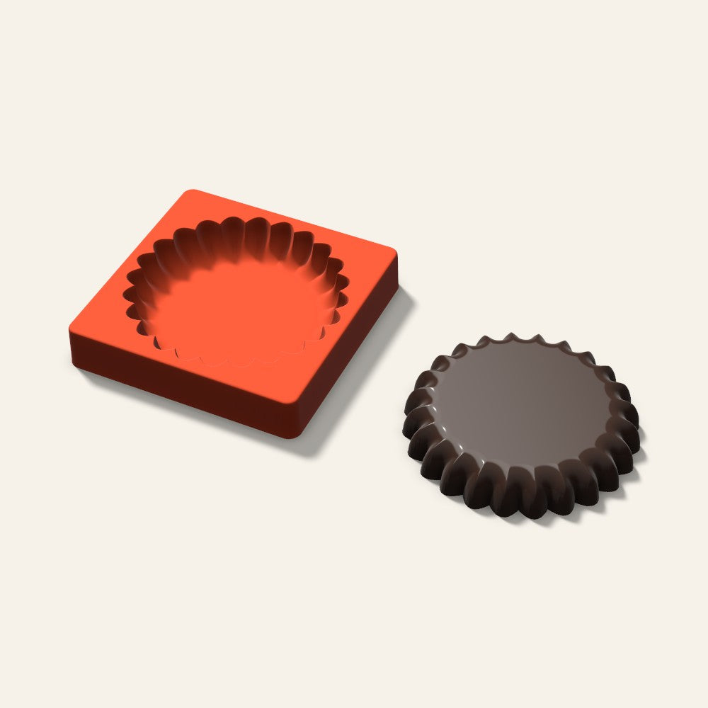 Giant Fluted Cup Mold, 6 Inch, 3D render